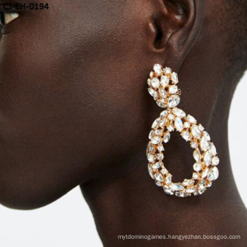 Cheapest Product Diamond - Encrusted Alloy Drop Earrings